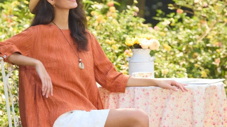 Spring Collection - Light Linen Stripes, Fresh and Comfortable