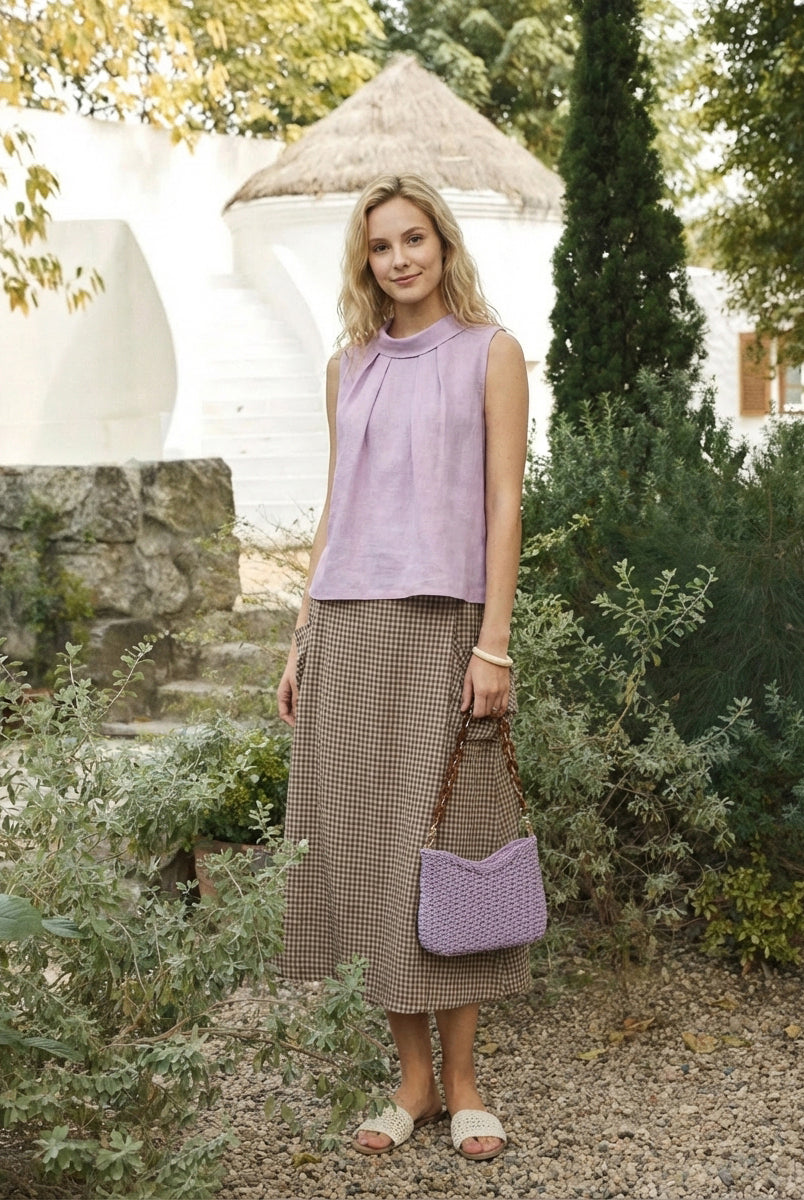 Colorful Woven Straw Shoulder Bag by LINTICO for women