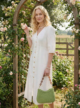 Colorful Woven Straw Shoulder Bag by LINTICO for women