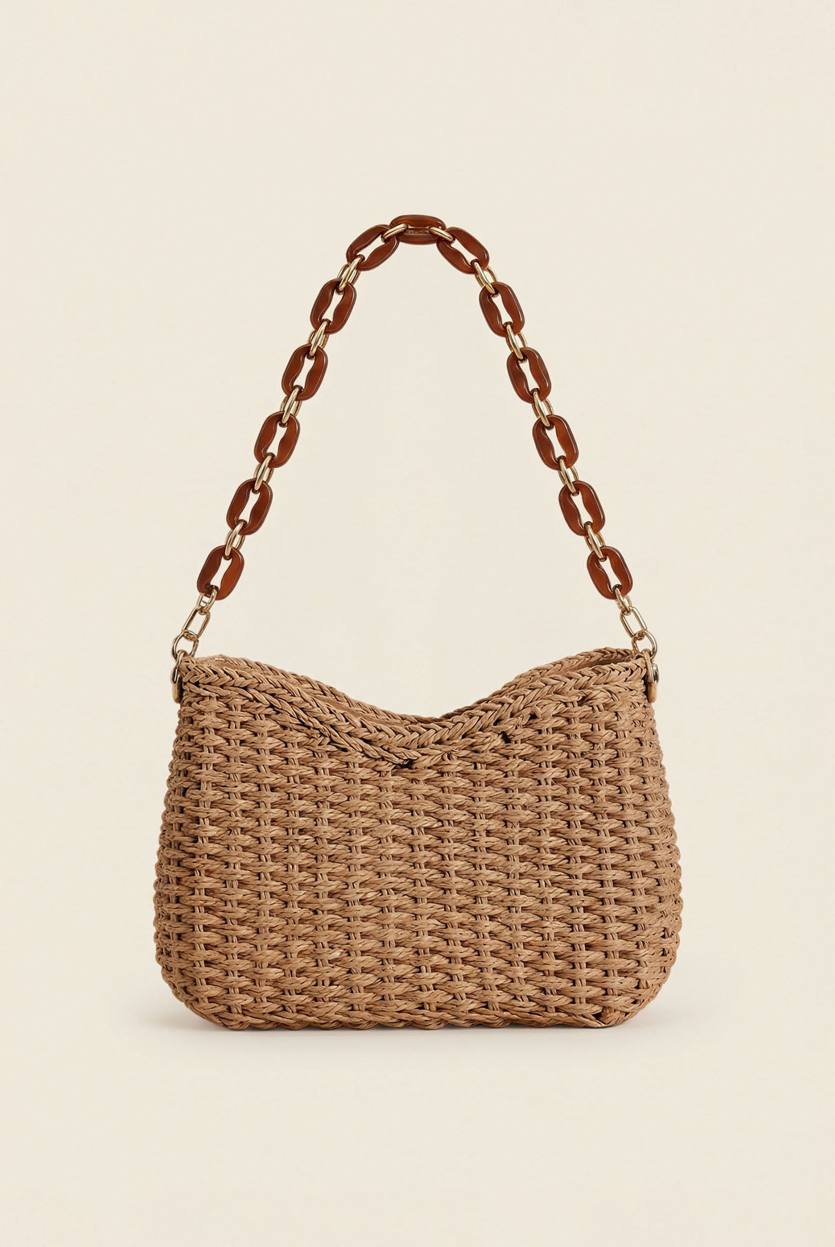 Colorful Woven Straw Shoulder Bag by LINTICO for women