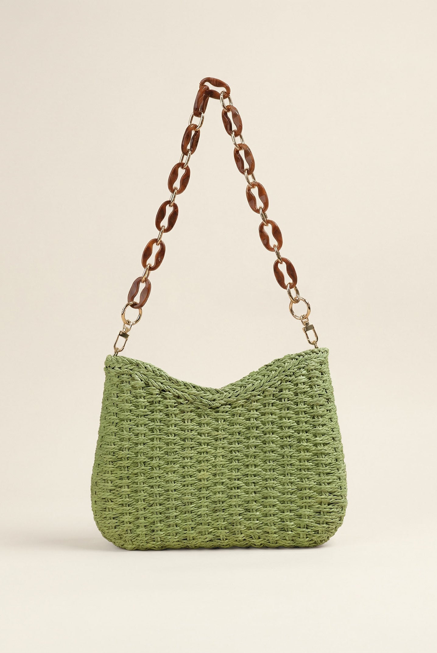 Colorful Woven Straw Shoulder Bag by LINTICO for women
