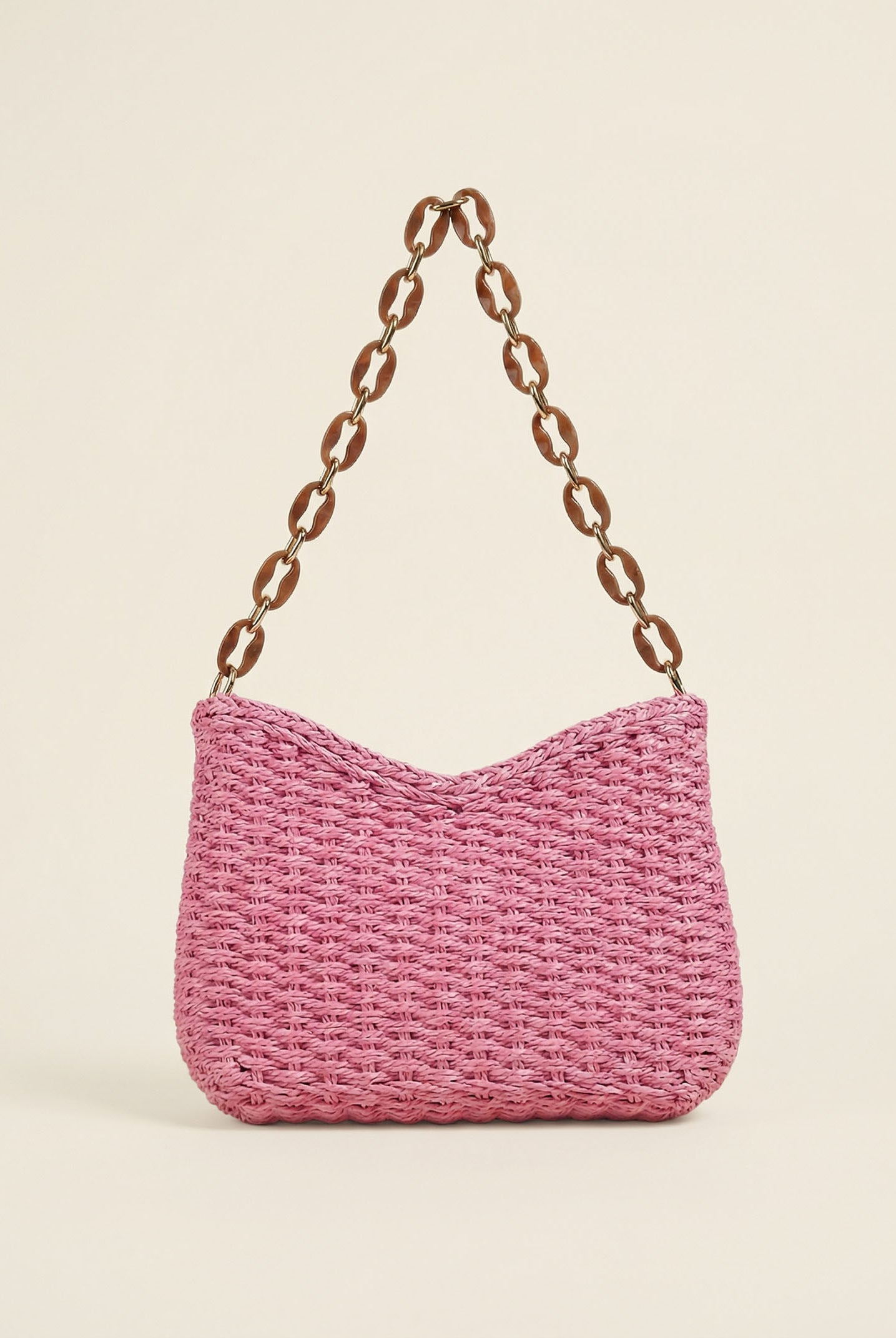 Colorful Woven Straw Shoulder Bag by LINTICO for women