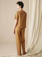 100% Linen Two-Piece Casual Tracksuit - SETS-Linen Sets