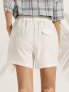 100% Linen Pleated Shorts - BOTTOMS-Linen