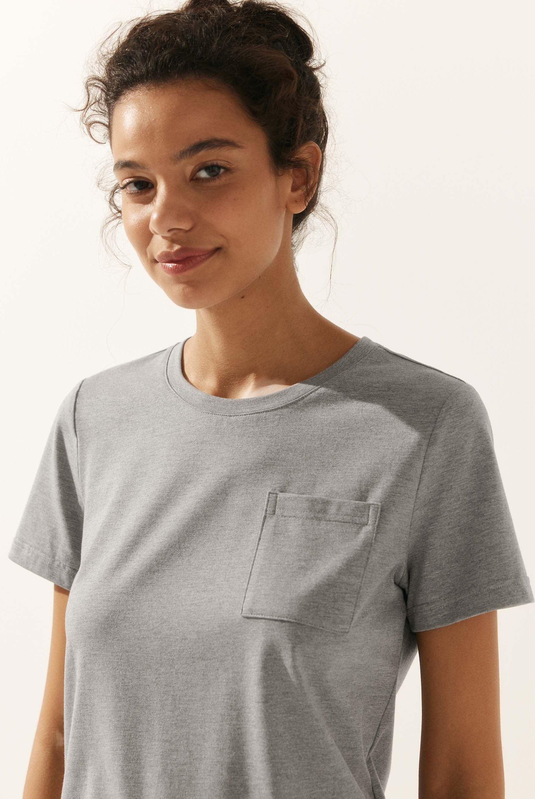 Stretch-Knit Bamboo Classic Basic Tee BELLE - TOPS-Bamboo Tees