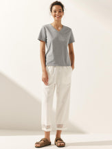 Stretch-Knit Bamboo Classic Basic Tee BELLE - TOPS-Bamboo Tees