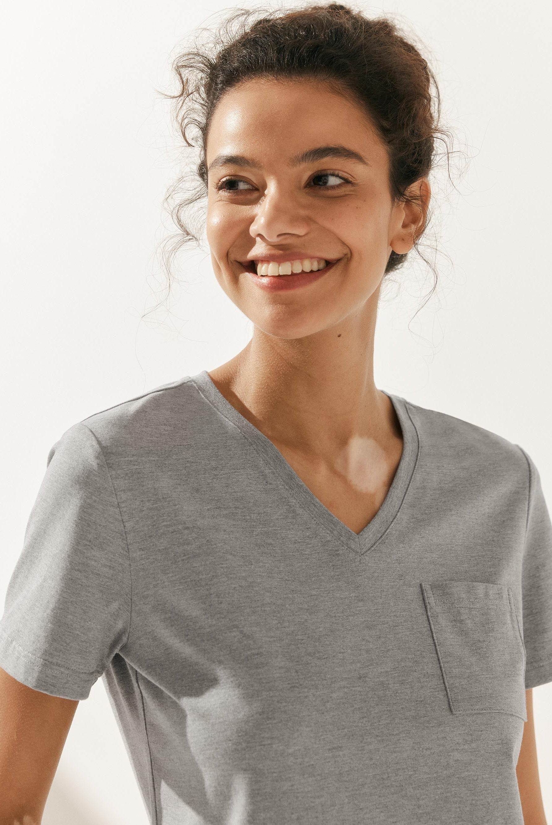 Stretch-Knit Bamboo Classic Basic Tee BELLE - TOPS-Bamboo Tees