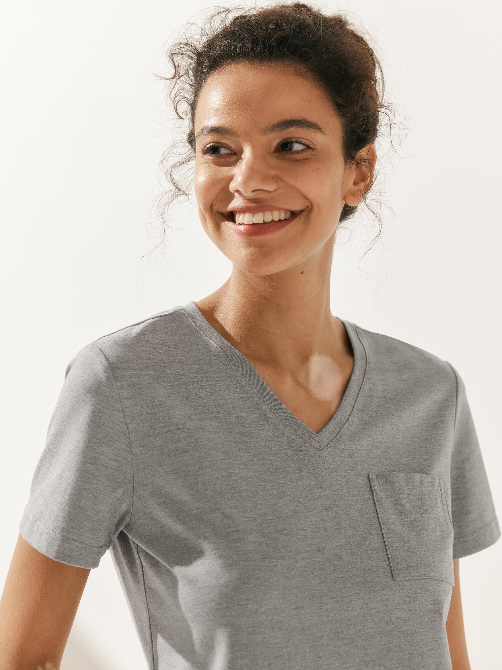 Stretch-Knit Bamboo Classic Basic Tee BELLE - TOPS-Bamboo Tees