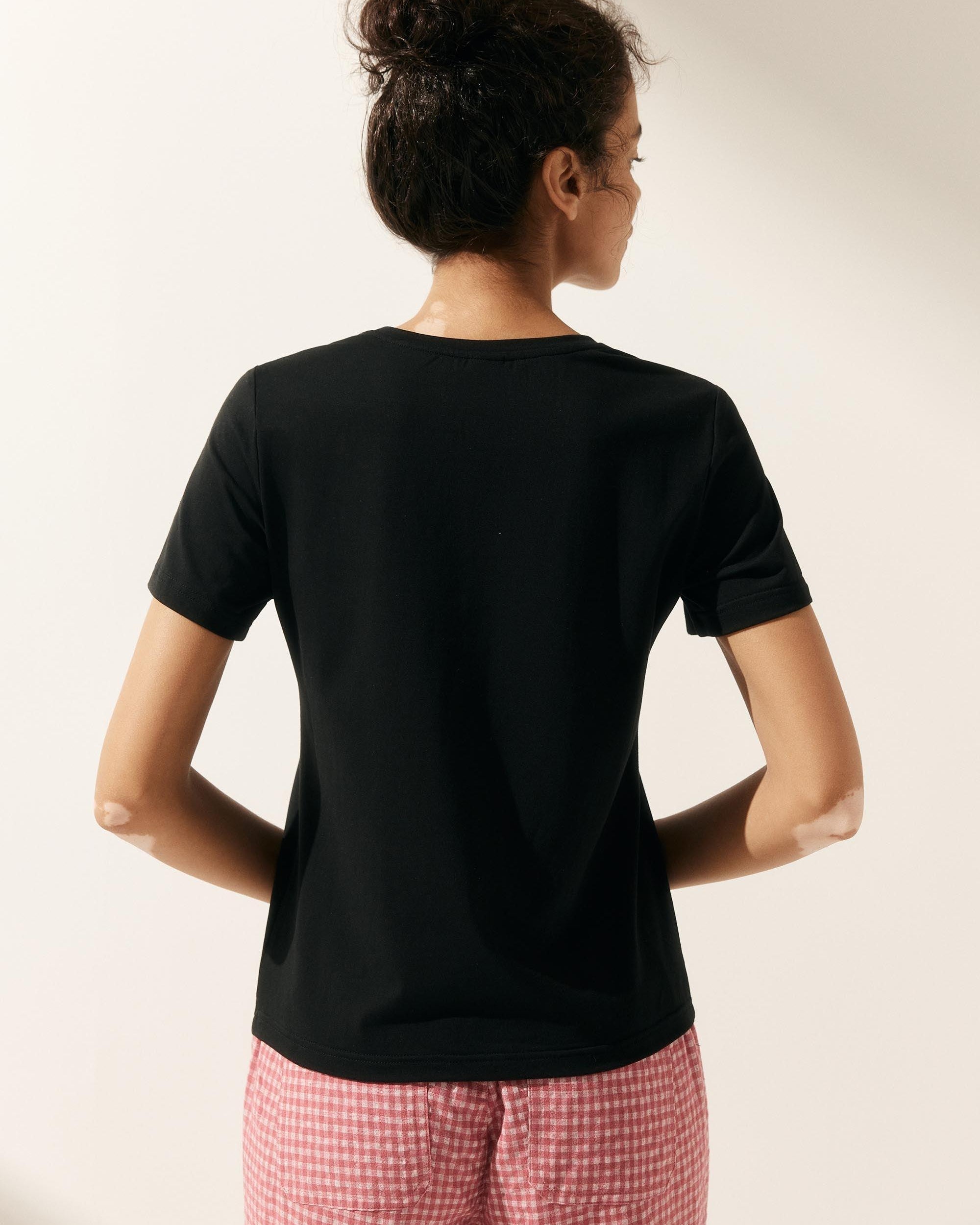 Stretch-Knit Bamboo Classic Basic Tee BELLE - TOPS-Bamboo Tees