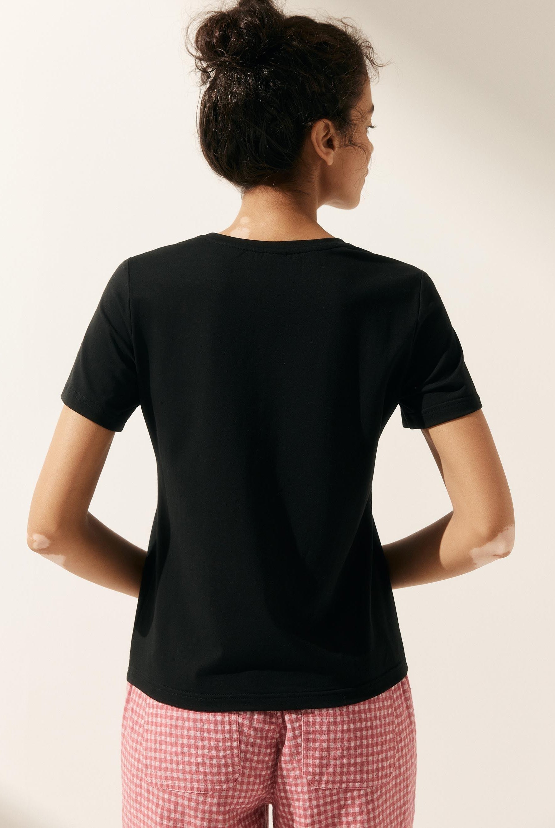 Stretch-Knit Bamboo Classic Basic Tee BELLE - TOPS-Bamboo Tees