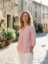 100% Linen Dress Shirt JOANNA by LINTICO for women