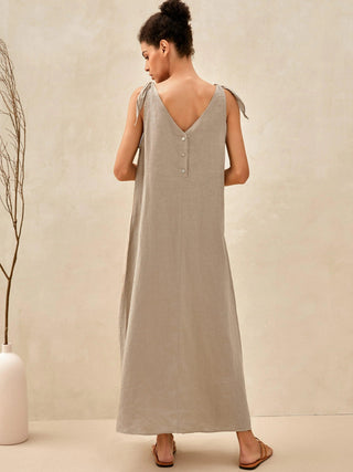 100% Linen Camisole Dress QEARL