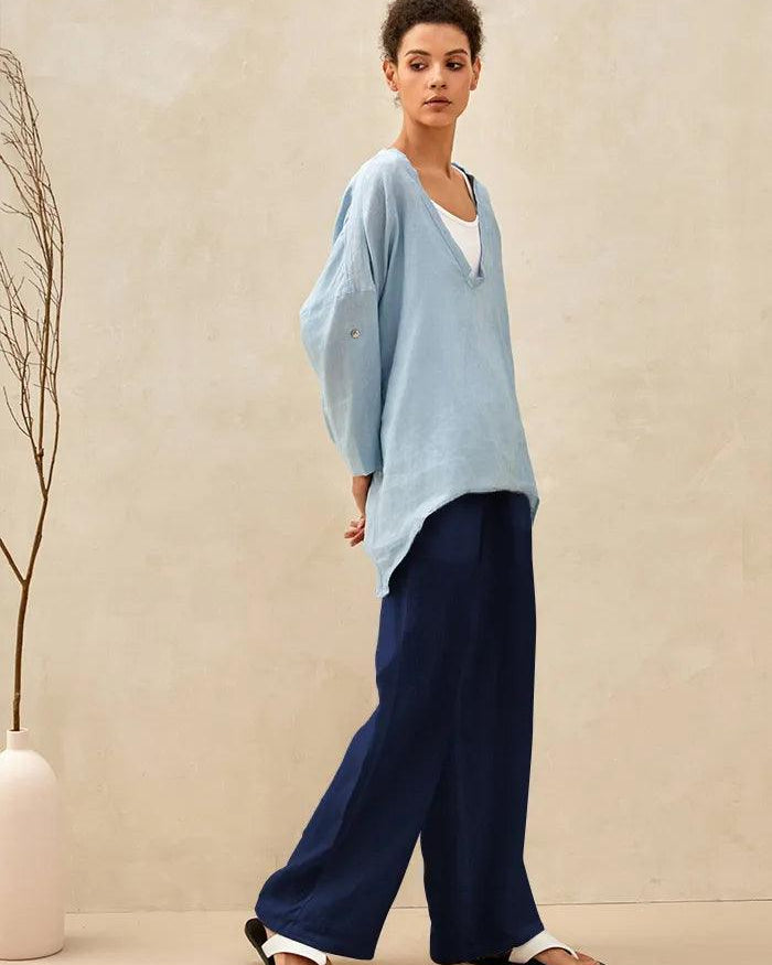100% Linen Classic Pants SELAH - BOTTOMS-Linen