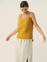 100% Linen Beaded Hem Camisole Bree by LINTICO for women