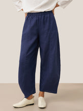 100% Linen Classic Ankle Pants ZOE by LINTICO for women