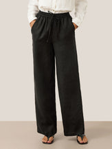 100% Linen Classic Pants LYON by LINTICO for women