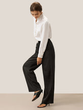 100% Linen Classic Pants LYON by LINTICO for women