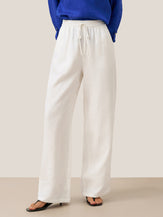 100% Linen Classic Pants LYON by LINTICO for women