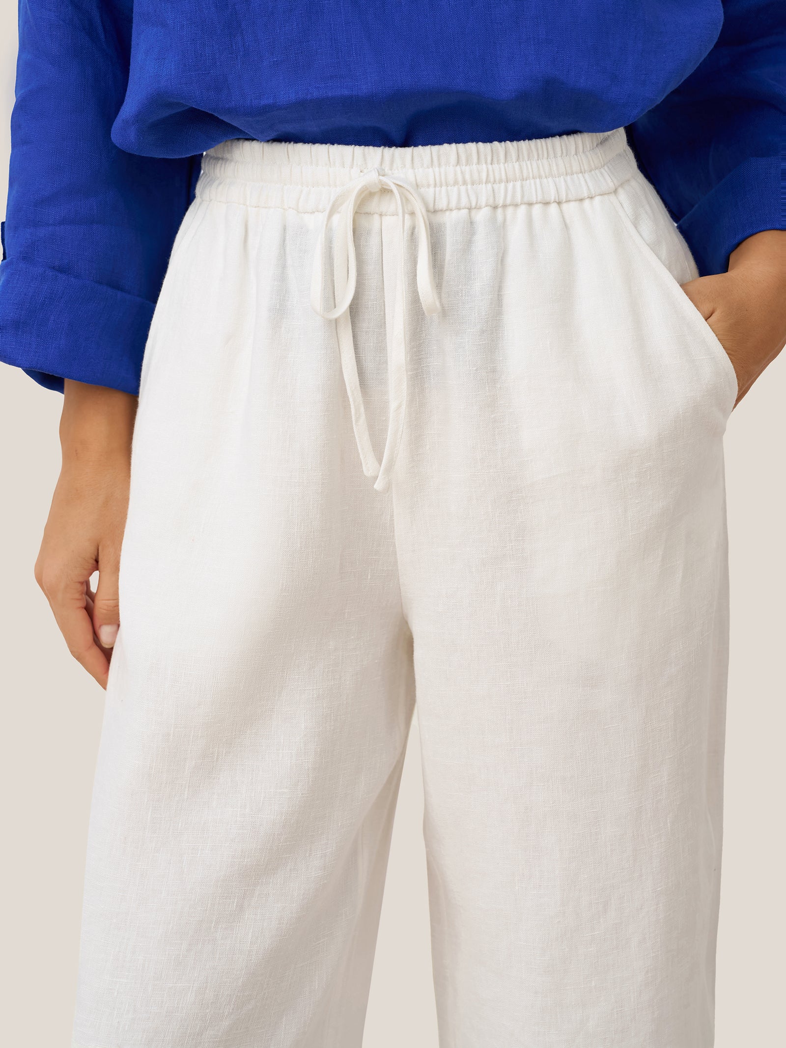 100% Linen Classic Pants LYON by LINTICO for women