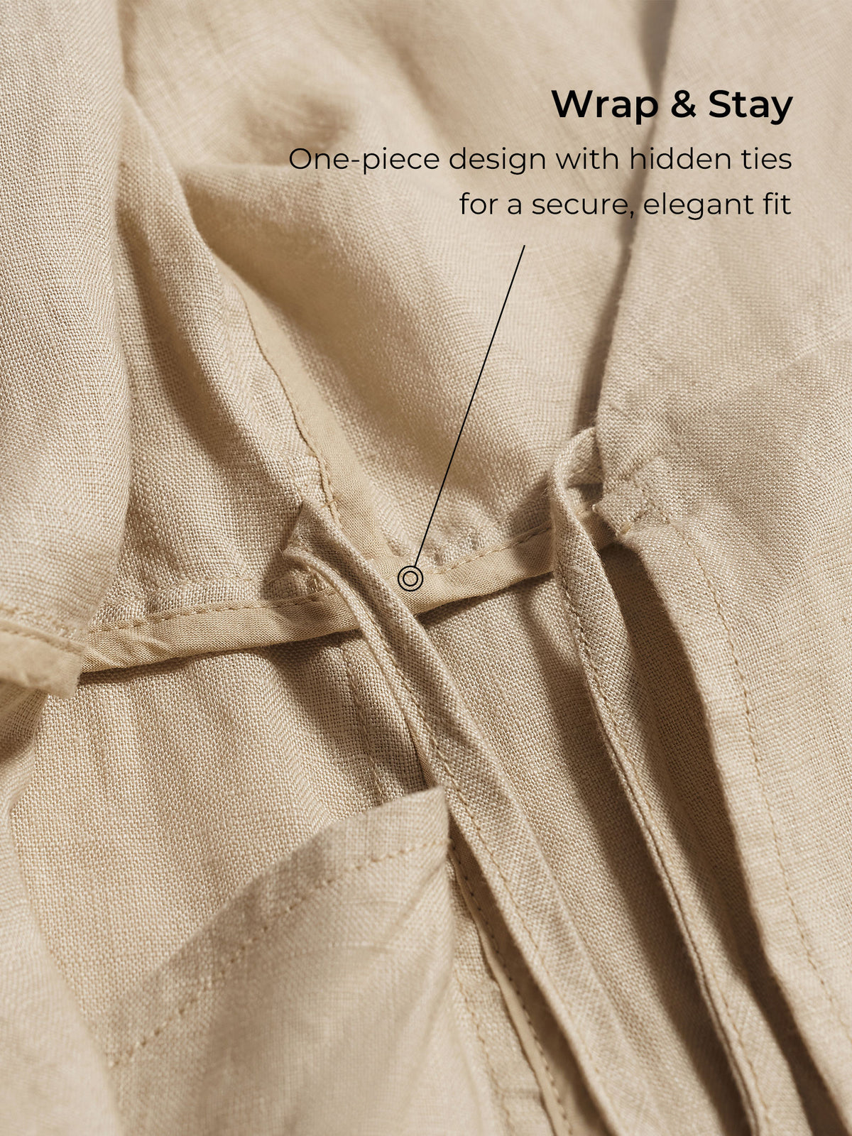 100% Linen One-Piece Belted Maxi Dress CORA by LINTICO for women