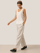 100% Linen Sketch Stripe Suit Set ELOISE by LINTICO for women