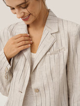 100% Linen Sketch Stripe Suit Set ELOISE by LINTICO for women