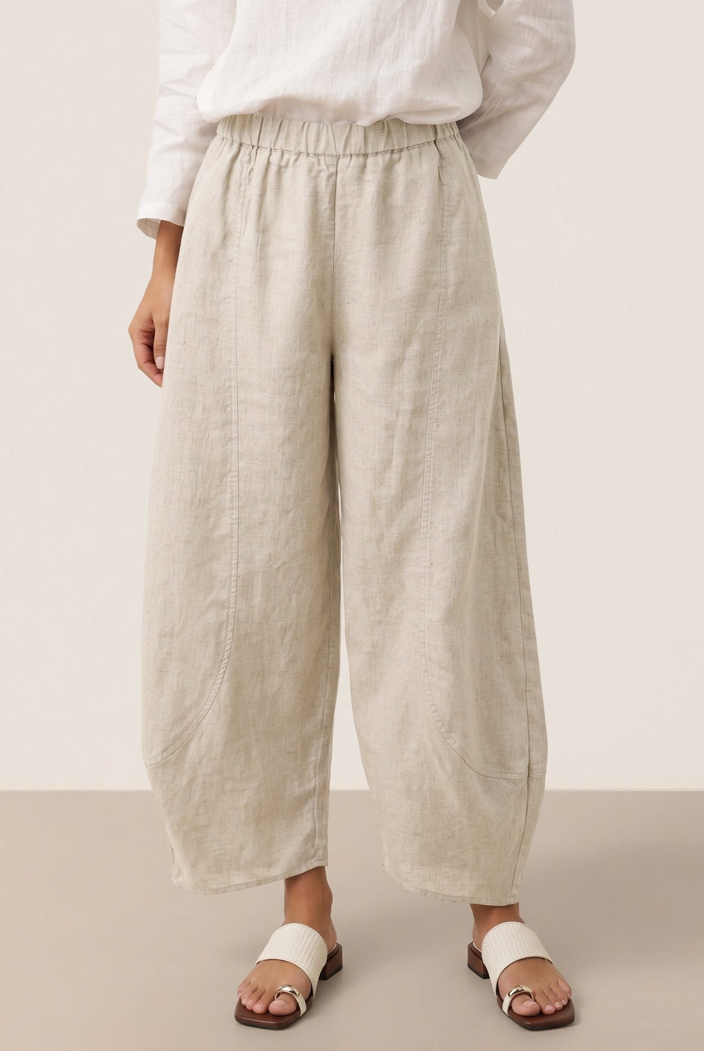100% Linen Classic Ankle Pants ZOE by LINTICO for women