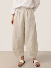 100% Linen Classic Ankle Pants ZOE by LINTICO for women