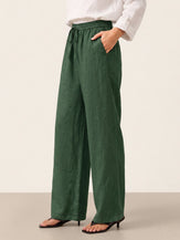 100% Linen Classic Pants LYON by LINTICO for women