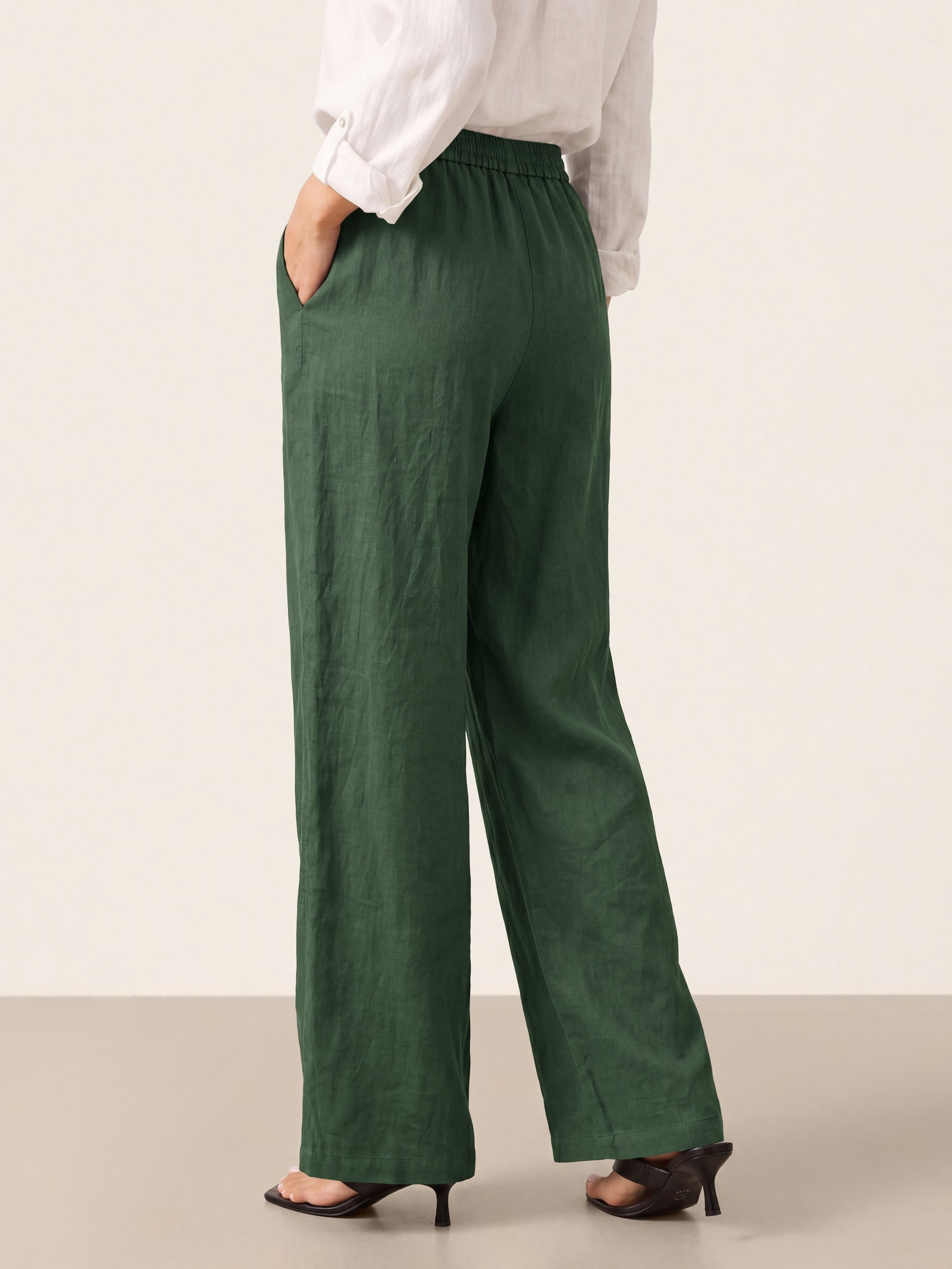 100% Linen Classic Pants LYON by LINTICO for women
