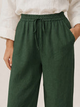 100% Linen Classic Pants LYON by LINTICO for women