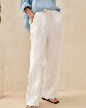 100% Linen Classic Pants LYON by LINTICO for women