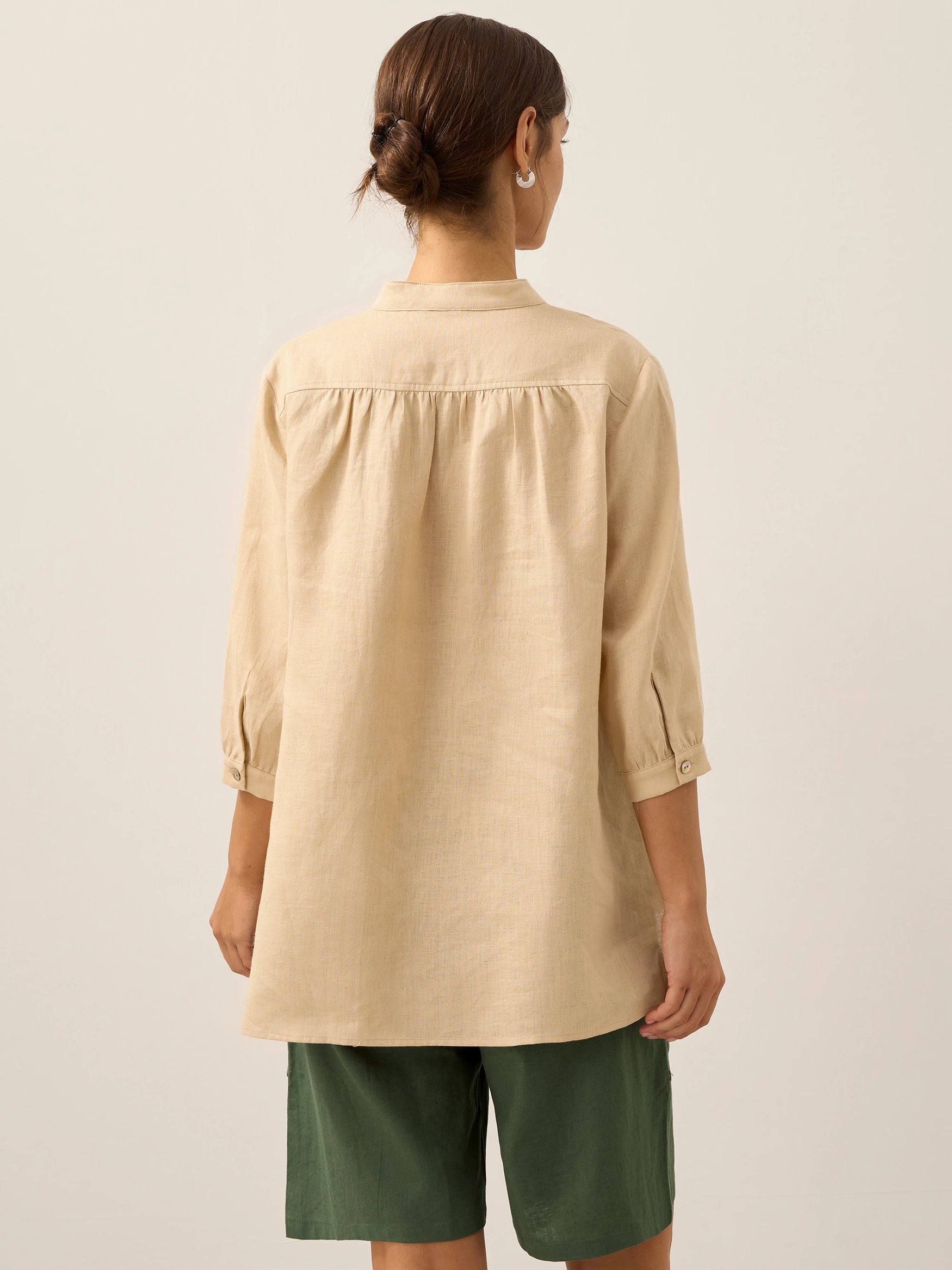 100% Linen Dress Shirt JOANNA by LINTICO for women