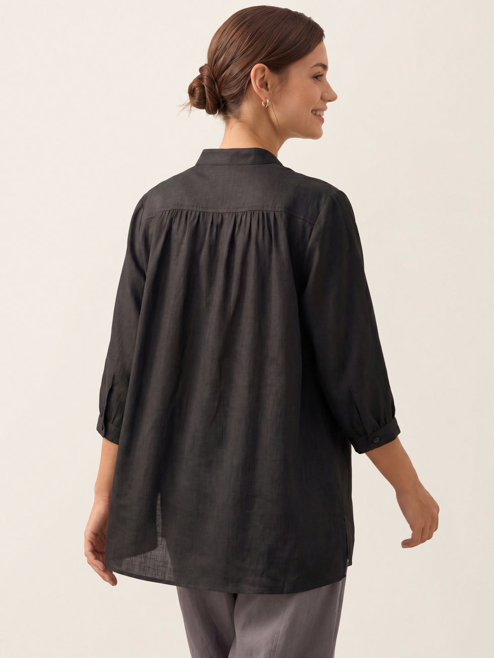 100% Linen Dress Shirt JOANNA by LINTICO for women
