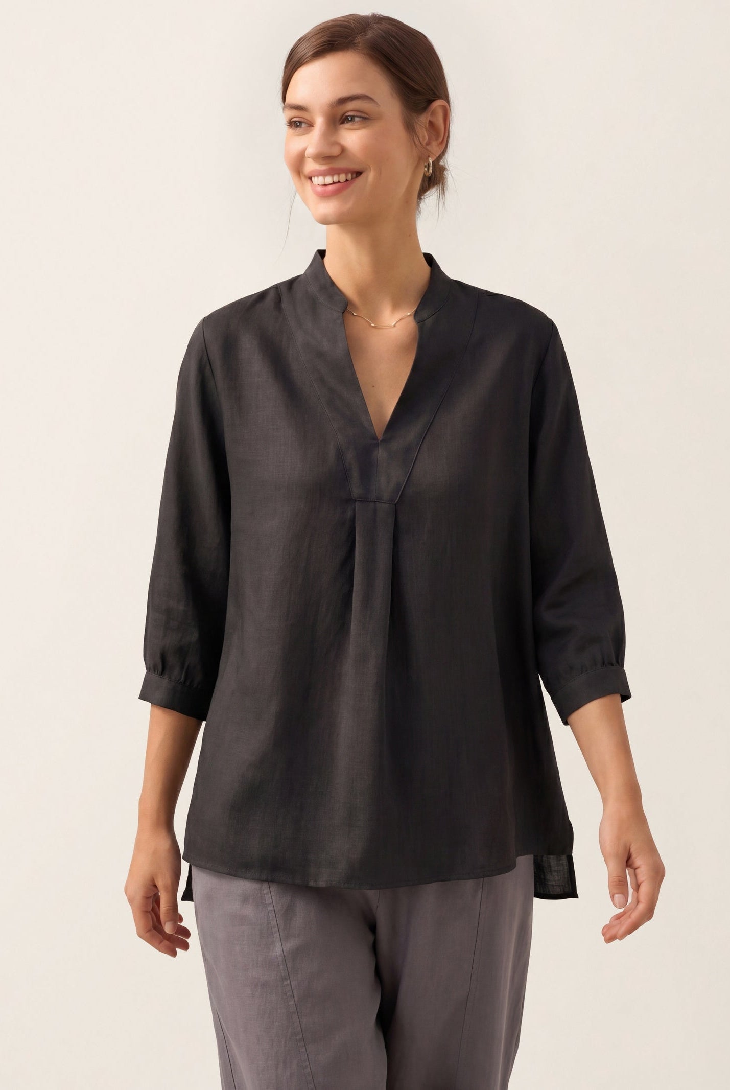 100% Linen Dress Shirt JOANNA by LINTICO for women