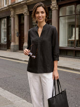100% Linen Dress Shirt JOANNA by LINTICO for women