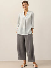 100% Linen Dress Shirt JOANNA by LINTICO for women