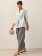 100% Linen Dress Shirt JOANNA by LINTICO for women