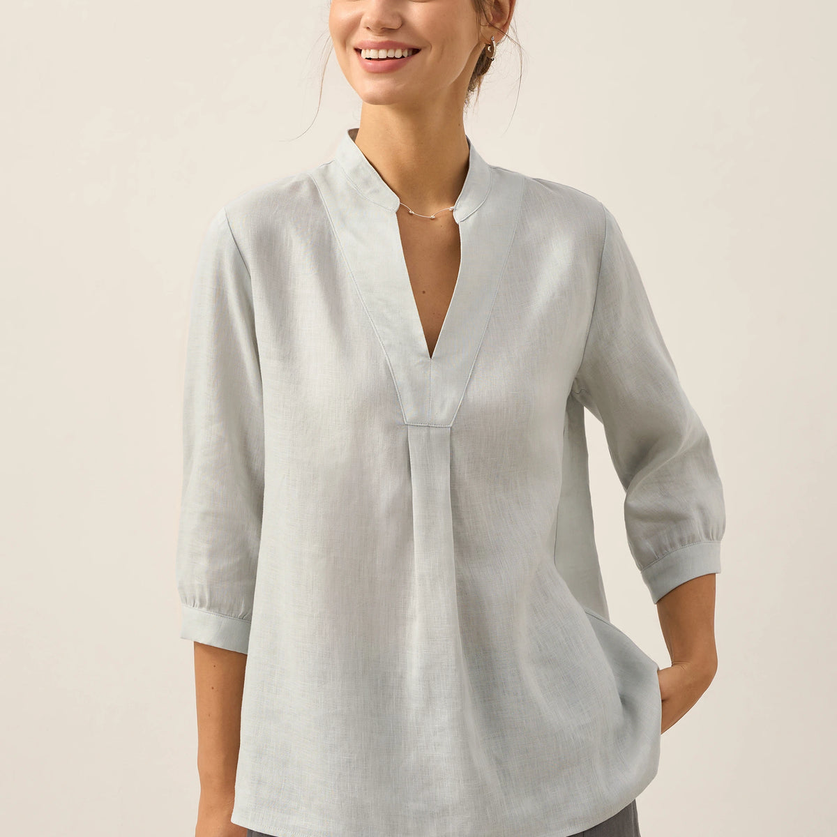 100% Linen Dress Shirt JOANNA – LINTICO