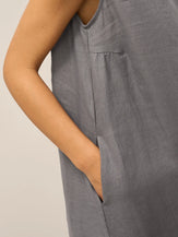 100% Linen Sleeveless Dress SIENNA by LINTICO for women
