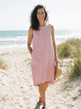 100% Linen Sleeveless Dress SIENNA by LINTICO for women