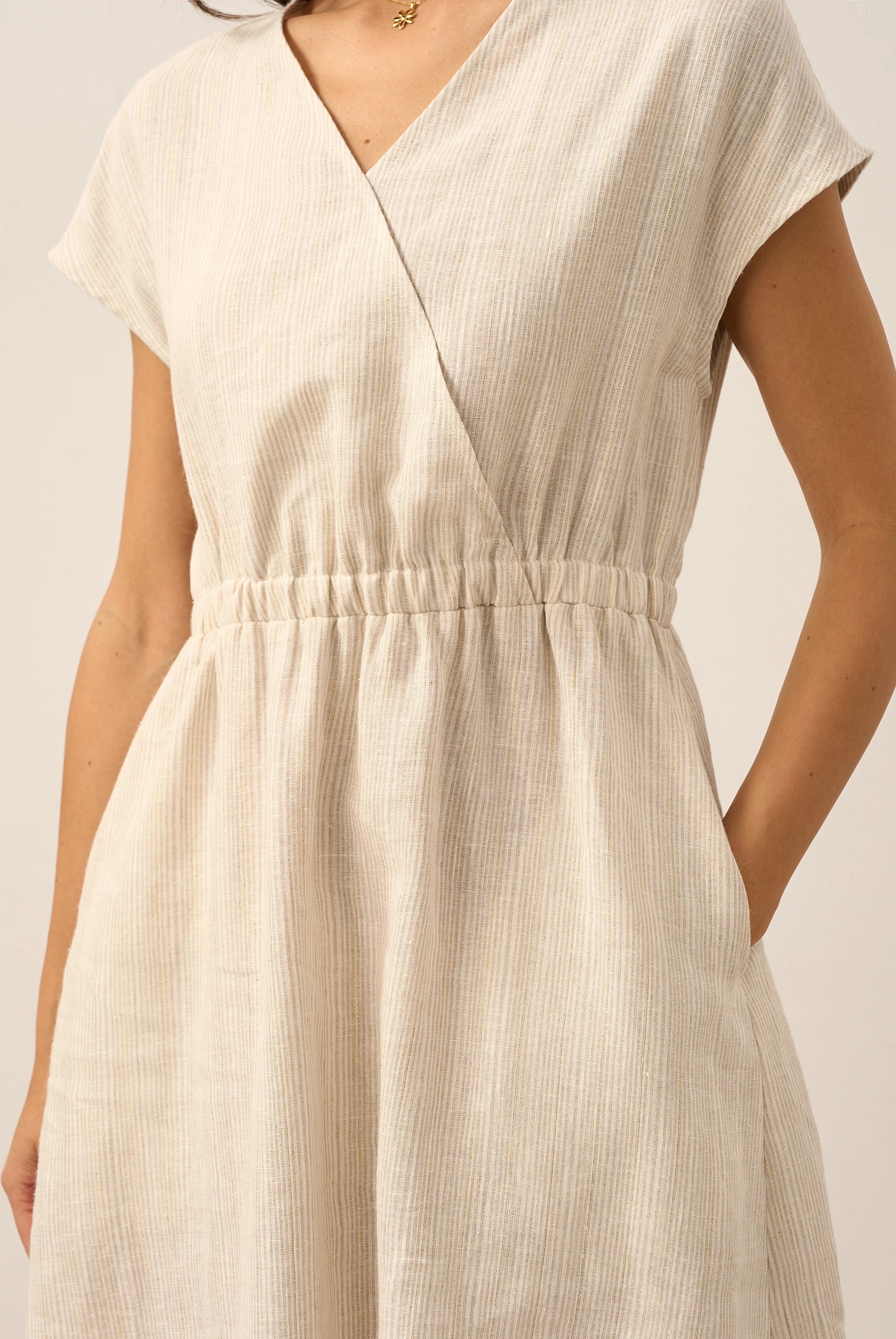 LINTICO women's linen outfit with midi dress and mini dress
