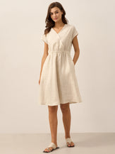 LINTICO women's linen outfit with midi dress and mini dress