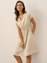 LINTICO women's linen outfit with midi dress and mini dress