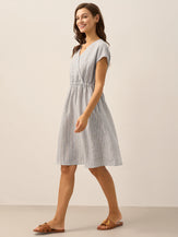 LINTICO women's linen outfit with midi dress and mini dress