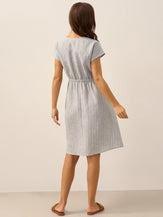 LINTICO women's linen outfit with midi dress and mini dress
