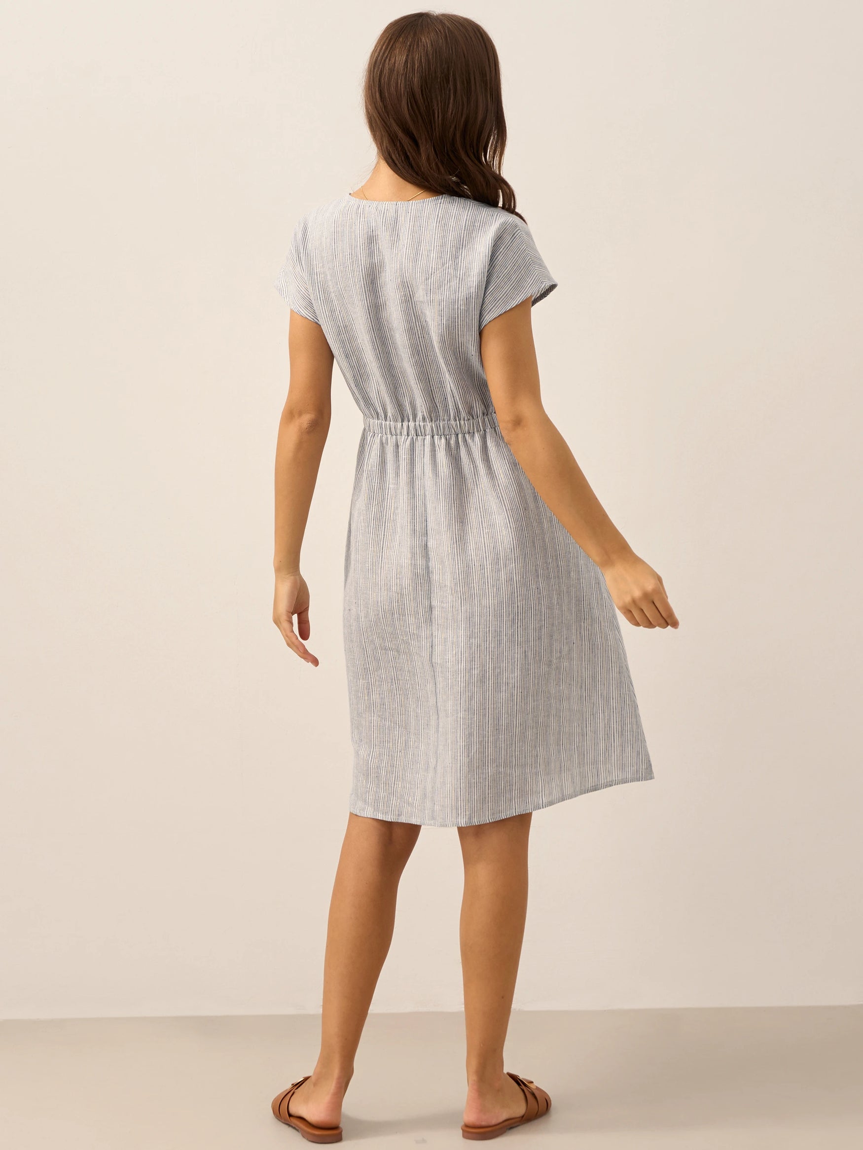 LINTICO women's linen outfit with midi dress and mini dress