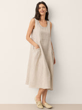 100% Linen Swing Beach Tank Dress GIANA by LINTICO for women