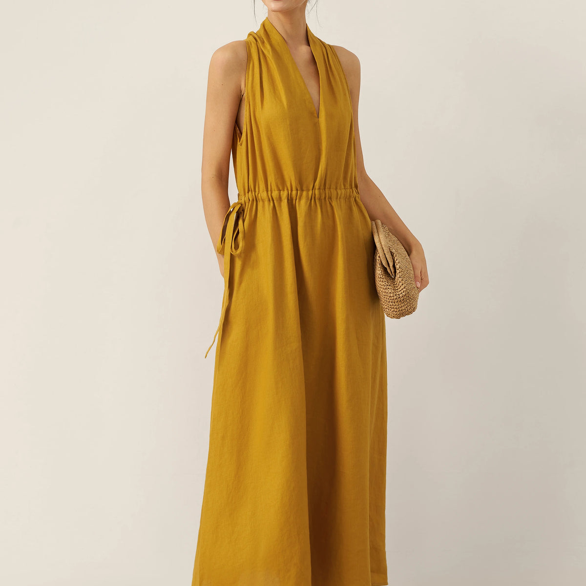 slim fit dress slacks Beth | Luxury Gold, Batwing Party Dress main image 1