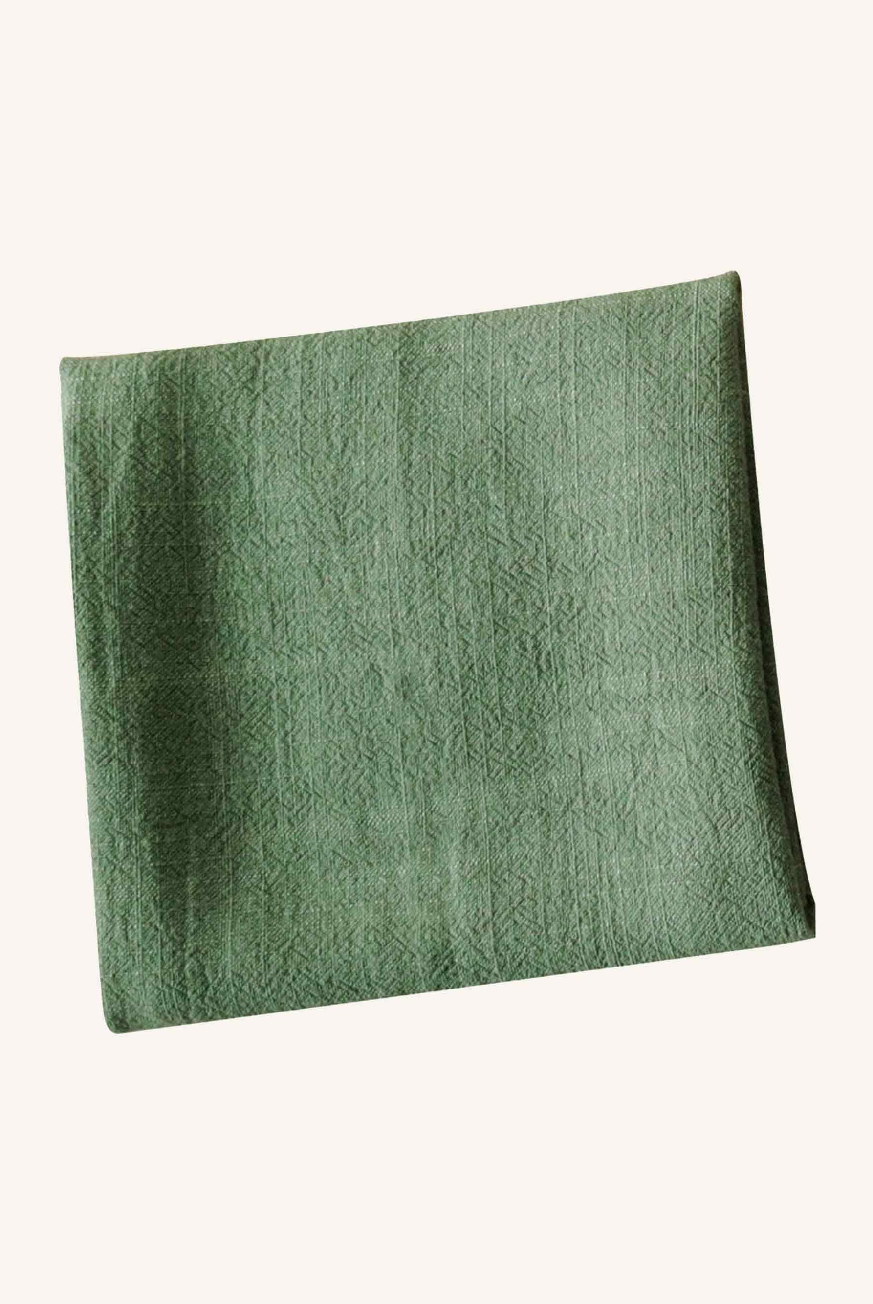 Cotton Linen Napkins Solid Color Placemats Tea Towels - Pea Green / One-Size - ACCESSORIES-Others